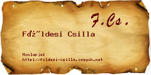 Földesi Csilla névjegykártya