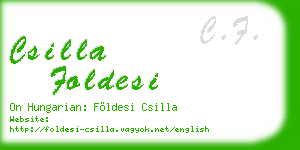 csilla foldesi business card